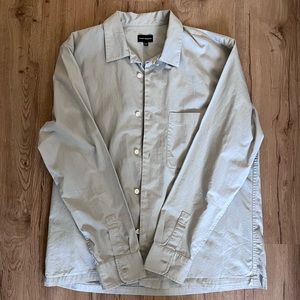 Club Monaco medium weight button up shirt jacket.